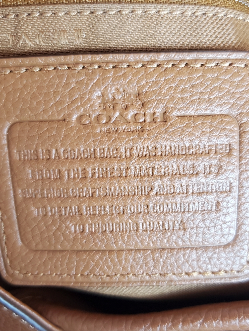 Coach Tan Leather Shoulder Bag - Picture 6 of 16